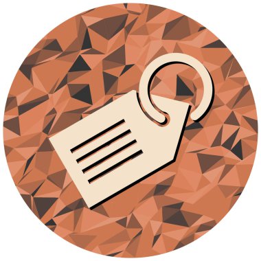 Simge etiketinin vektör illüstrasyonu