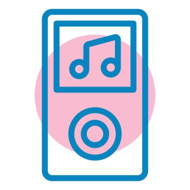 müzik çalar ikon vektör illüstrasyonu