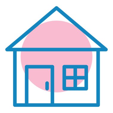 Ev. Web simgesi basit illüstrasyon