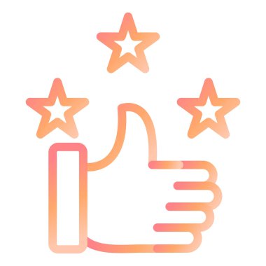 Memnuniyet modern simge vektör illüstrasyonu 