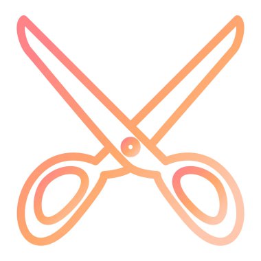 Makas simgesi. özet çizimi