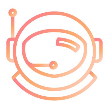 Astronot modern simgesinin vektör illüstrasyonu