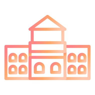 Bina. Web simgesi basit illüstrasyon