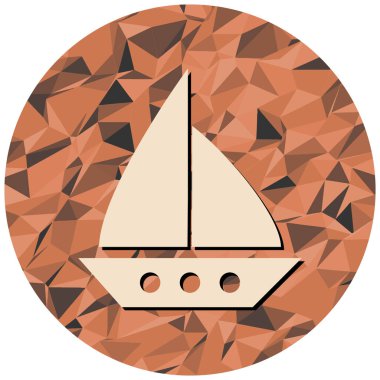 Bir yelkenlinin vektör çizimi