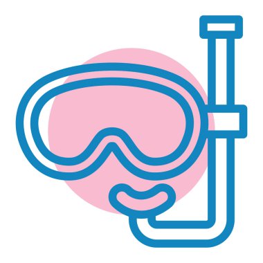 Şnorkel. Web simgesi basit tasarım