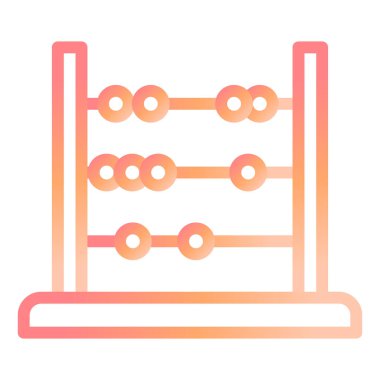 Abaküs modern simge vektör illüstrasyonu 