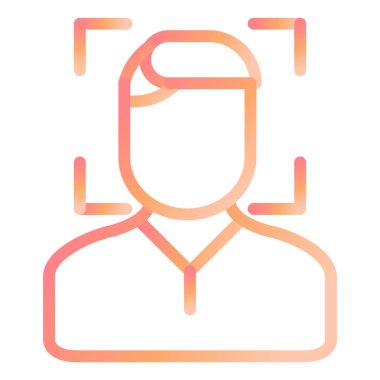 Yüz Taraması modern simge vektör illüstrasyonuName 