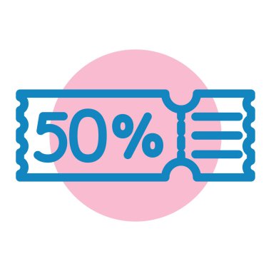 İndirim simgesinin vektör illüstrasyonu