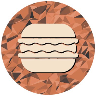 Hamburger ikonu vektör illüstrasyonu