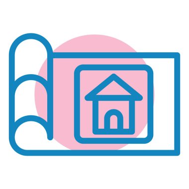 Ev. Web simgesi basit illüstrasyon