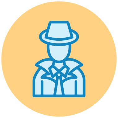 Şapkalı bir adamın vektör çizimi