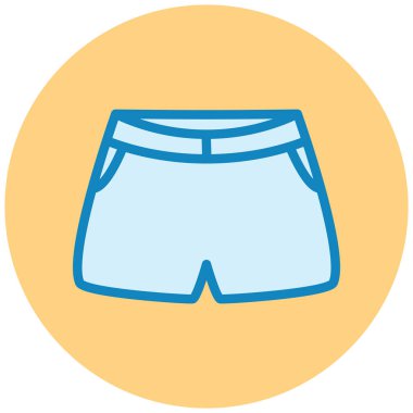 Şort. Web simgesi basit illüstrasyon