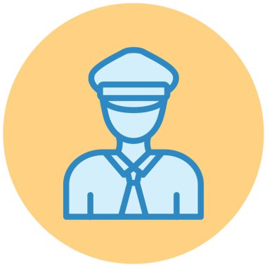 Polis düz vektör simgesi