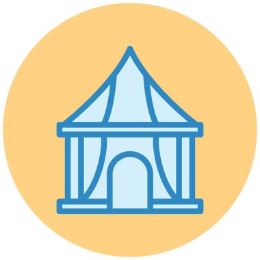 Çadır. Web simgesi basit illüstrasyon