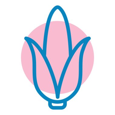 Lale. Web simgesi basit illüstrasyon