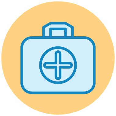 İlk yardım çantası. Basit resimleme