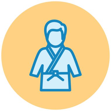 Şapka simgesi olan adam, vektör illüstrasyonu