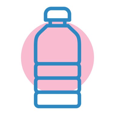 Su şişesi. Basit resimleme