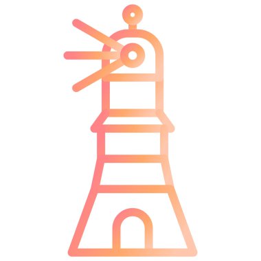 Deniz feneri modern ikon vektör çizimi 