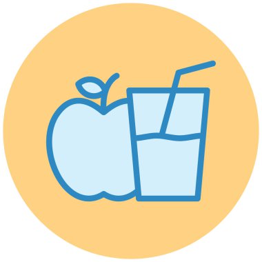 Meyve suyu. Web simgesi basit illüstrasyon