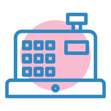 ATM makine kutsal kişilerin resmi, vektör çizim