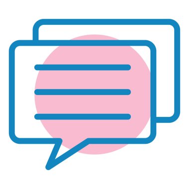 Sohbet mesajı. Basit resimleme