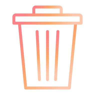 Çöp. Web simgesi basit illüstrasyon