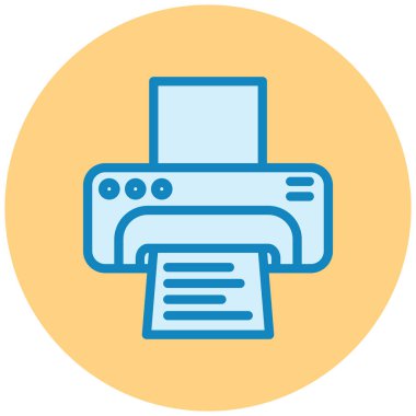 Yazıcı. Web simgesi basit illüstrasyon