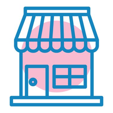 Dükkan. Web simgesi basit illüstrasyon