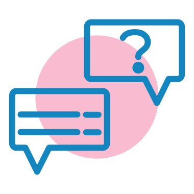 Sohbet kabarcıklar simge vektör çizim