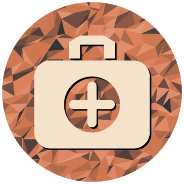 İlk yardım kiti simgesi. Vektör çizim