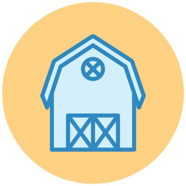 Ahır. Web simgesi basit illüstrasyon