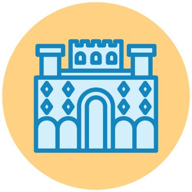 Bina. Web simgesi basit illüstrasyon