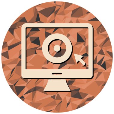 Ekranlı bilgisayar monitörü. vektör illüstrasyonu