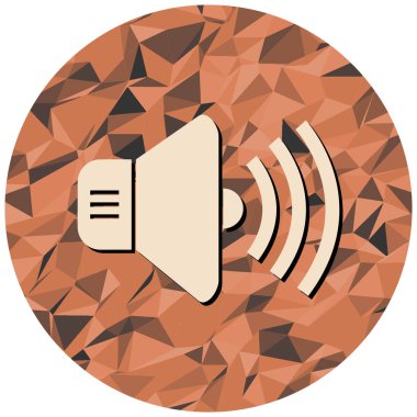 Ses. Web simgesi basit illüstrasyon