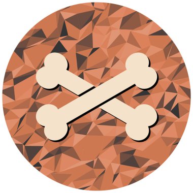 Kemik ikonu. vektör illüstrasyonu