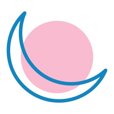 Ay. Web simgesi basit illüstrasyon