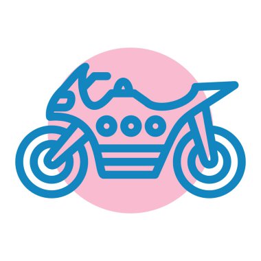Motorsiklet. Web simgesi basit illüstrasyon