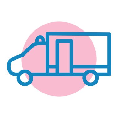 Kamyon. Web simgesi basit illüstrasyon