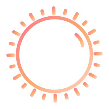 Güneş ikonu. vektör illüstrasyonu