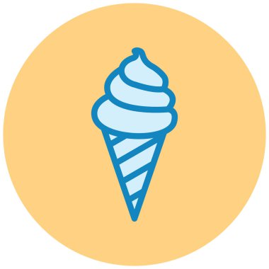 Dondurma koni vektör simgesi