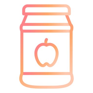 Reçel. Web simgesi basit illüstrasyon 