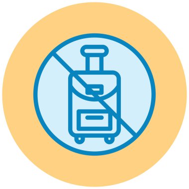 Bagaj yok. Web simgesi basit illüstrasyon