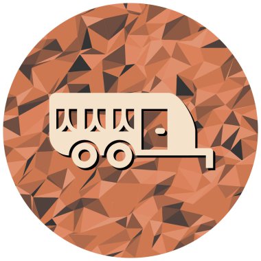  Tekerlekli ev simgesi, vektör illüstrasyonu basit tasarım