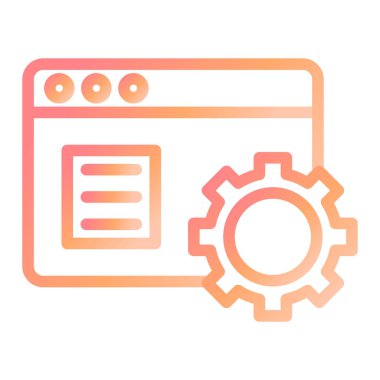 Pencere. Web simgesi basit illüstrasyon 