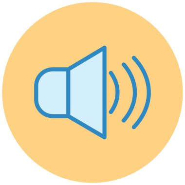 Ses. Web simgesi basit illüstrasyon