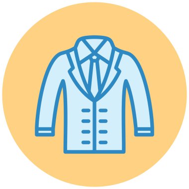 Ceket. Web simgesi basit illüstrasyon