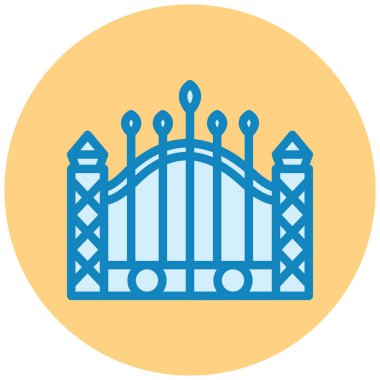 Çit. Web simgesi basit illüstrasyon