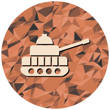 Askeri tank ikonu. vektör illüstrasyonu