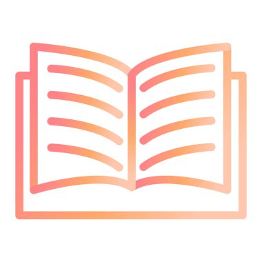 Açık kitap. Web simgesi basit illüstrasyon 